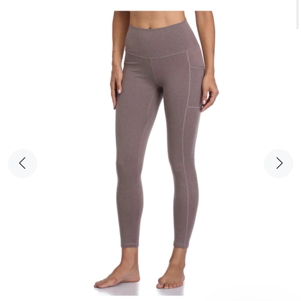 Heather Brown Colorfulkoala leggings 7/8 length with pockets